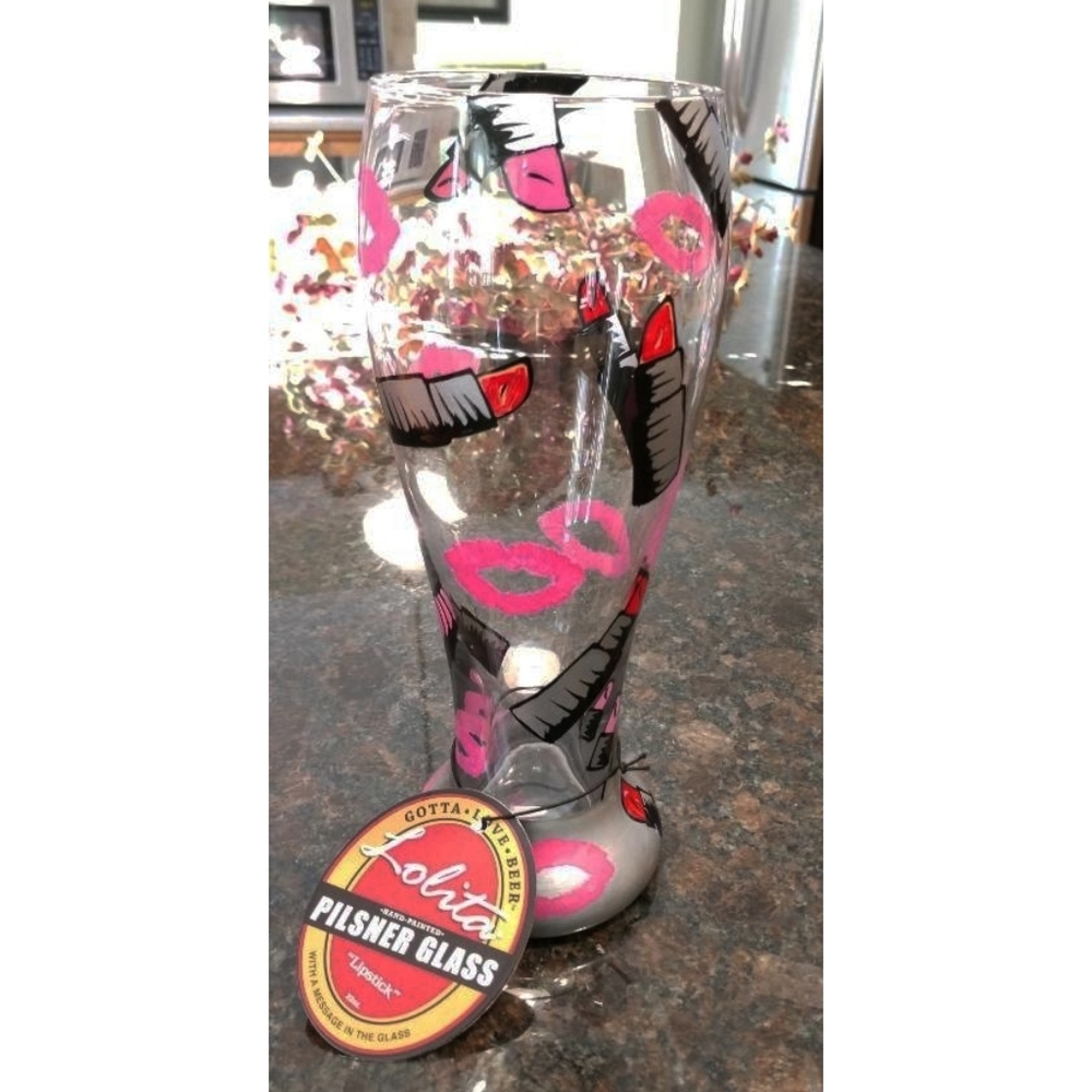 NIB-Lolita 'Lipstick' Pilsner Glass